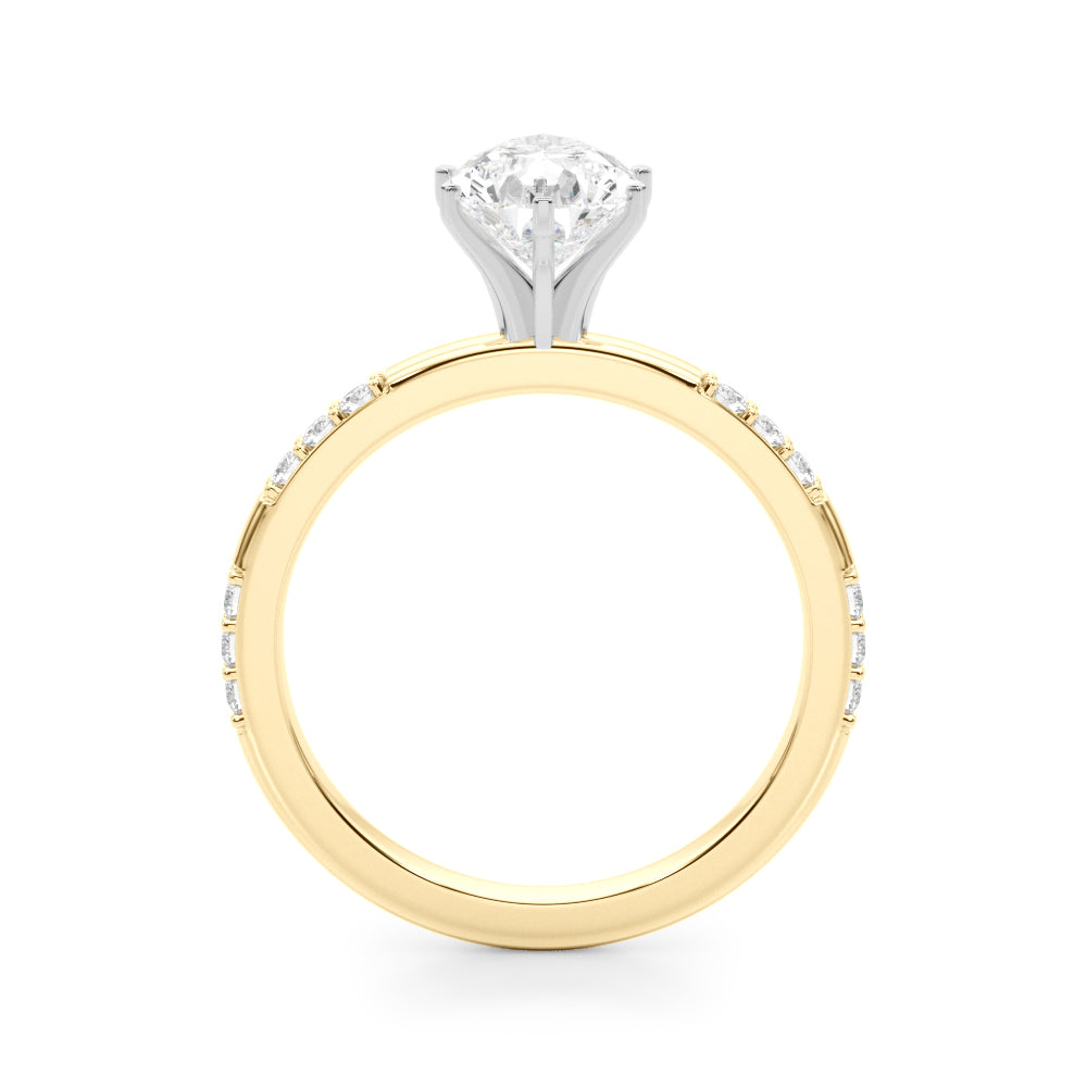 Round Single Row Lab Grown Diamond Engagement Ring - VS1 D/E/F | 14K & 18K Gold | Lab Grown Diamond Engagement Ring | Picasso Gold & Diamond | Chicago