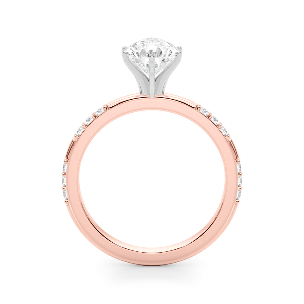 Round Single Row Lab Grown Diamond Engagement Ring - VS1 D/E/F | 14K & 18K Gold | Lab Grown Diamond Engagement Ring | Picasso Gold & Diamond | Chicago