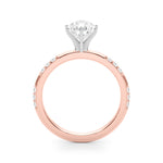 Round Single Row Lab Grown Diamond Engagement Ring - VS1 D/E/F | 14K & 18K Gold | Lab Grown Diamond Engagement Ring | Picasso Gold & Diamond | Chicago