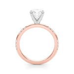 Round Single Row Lab Grown Diamond Engagement Ring - VS1 D/E/F | 14K & 18K Gold | 14K White Gold | Round Lab Diamond | Picasso Gold & Diamond Chicago