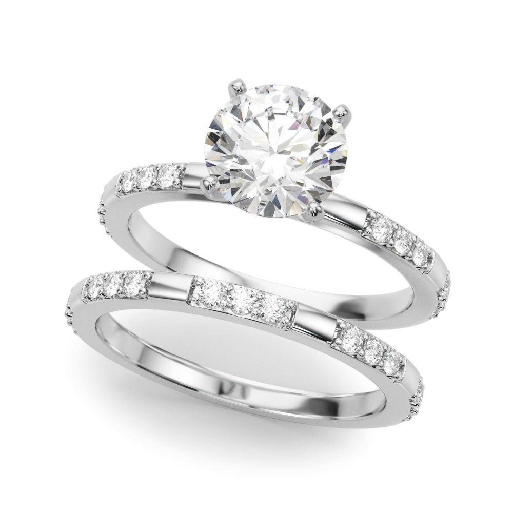 Round Single Row Lab Grown Diamond Engagement Ring - VS1 D/E/F | 14K & 18K Gold | Platinum | Round Lab Diamond | Picasso Gold & Diamond Chicago
