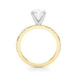 Round Single Row Lab Grown Diamond Engagement Ring - VS1 D/E/F | 14K & 18K Gold | Lab Grown Diamond Engagement Ring | Picasso Gold & Diamond | Chicago