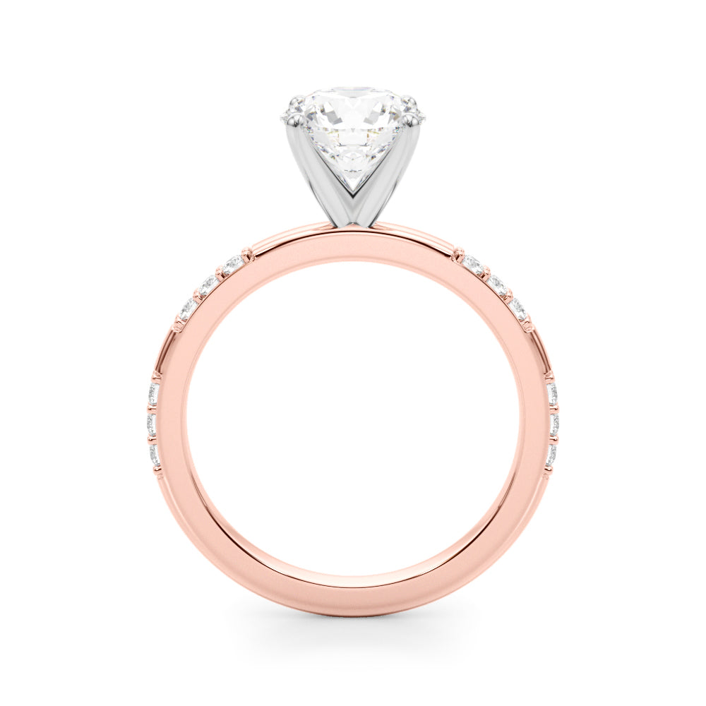 Round Single Row Lab Grown Diamond Engagement Ring - VS1 D/E/F | 14K & 18K Gold | Lab Grown Diamond Engagement Ring | Picasso Gold & Diamond | Chicago