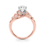 Round Nature Inspired Lab Grown Diamond Engagement Ring - VS1 D/E/F | 14K & 18K Gold | 18K Rose Gold | Round Lab Diamond | Picasso Gold & Diamond Chicago