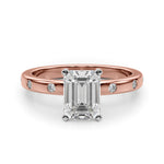 Round Single Row Lab Grown Diamond Engagement Ring - VS1 D/E/F | 14K & 18K Gold | 18K Yellow Gold | Round Lab Diamond | Picasso Gold & Diamond Chicago