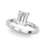 Round Single Row Lab Grown Diamond Engagement Ring - VS1 D/E/F | 14K & 18K Gold | 18K Yellow Gold | Round Lab Diamond | Picasso Gold & Diamond Chicago
