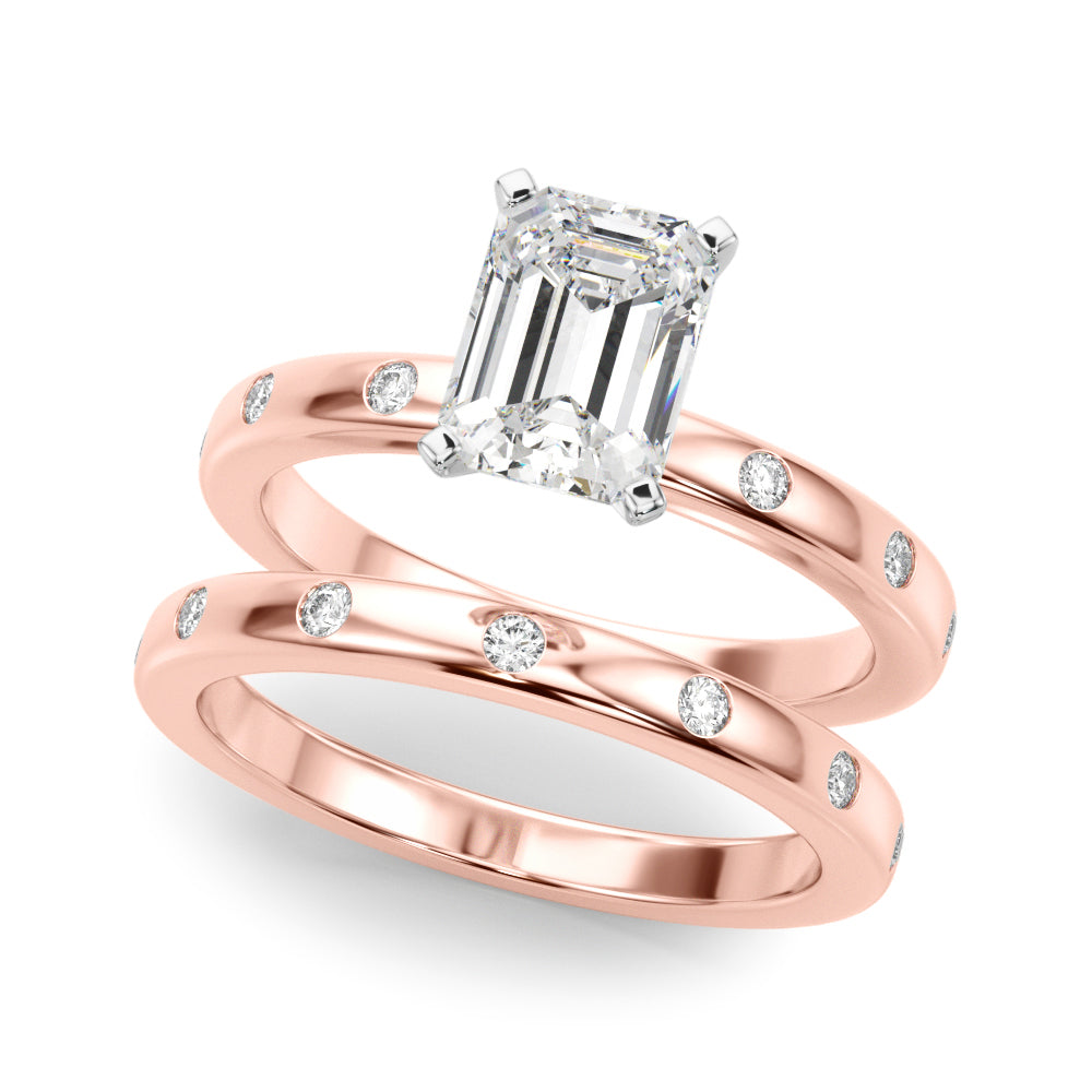 Round Single Row Lab Grown Diamond Engagement Ring - VS1 D/E/F | 14K & 18K Gold | 18K Rose Gold | Round Lab Diamond | Picasso Gold & Diamond Chicago