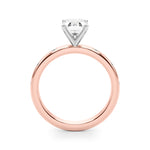 Round Single Row Lab Grown Diamond Engagement Ring - VS1 D/E/F | 14K & 18K Gold | Platinum | Round Lab Diamond | Picasso Gold & Diamond Chicago