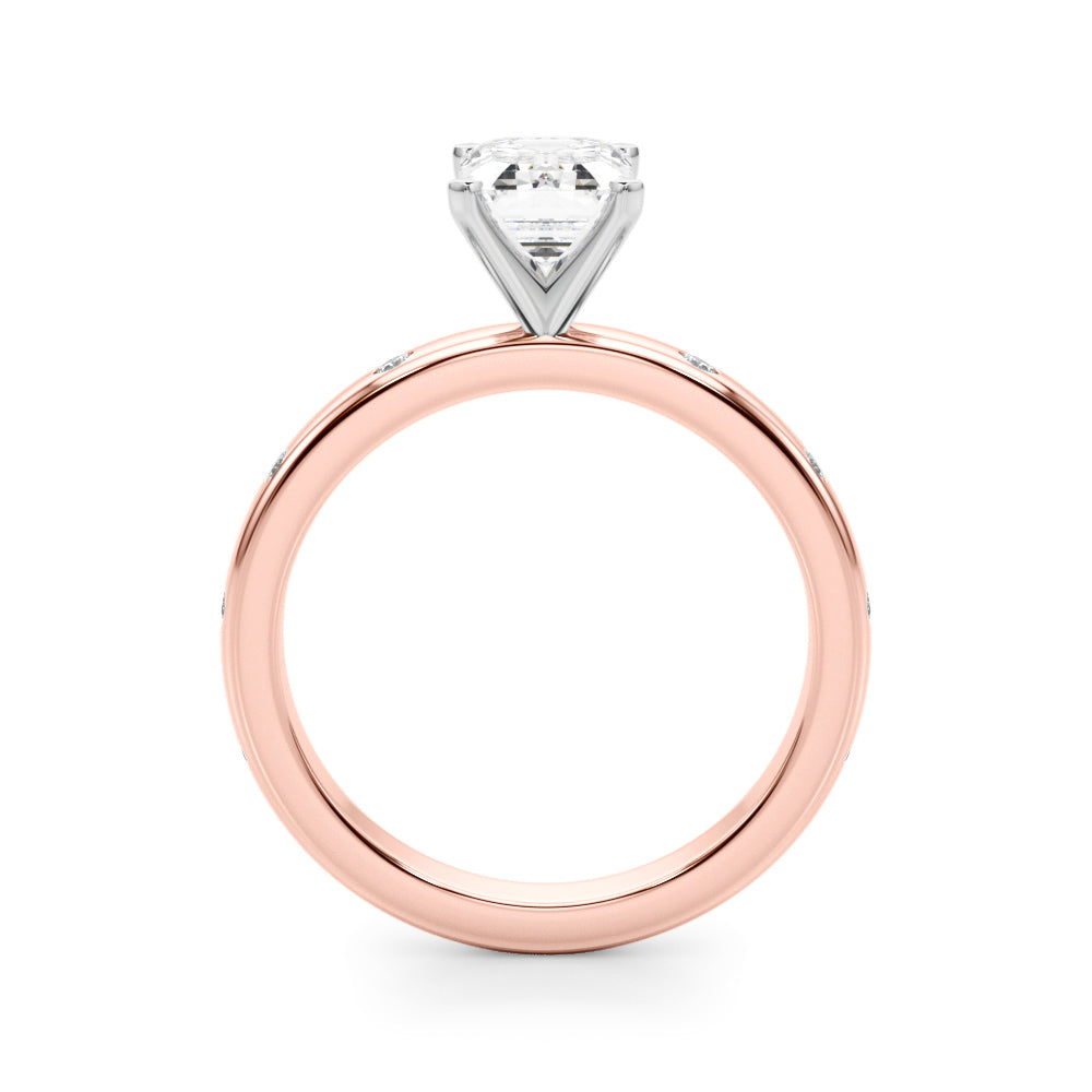 Round Single Row Lab Grown Diamond Engagement Ring - VS1 D/E/F | 14K & 18K Gold | Platinum | Round Lab Diamond | Picasso Gold & Diamond Chicago