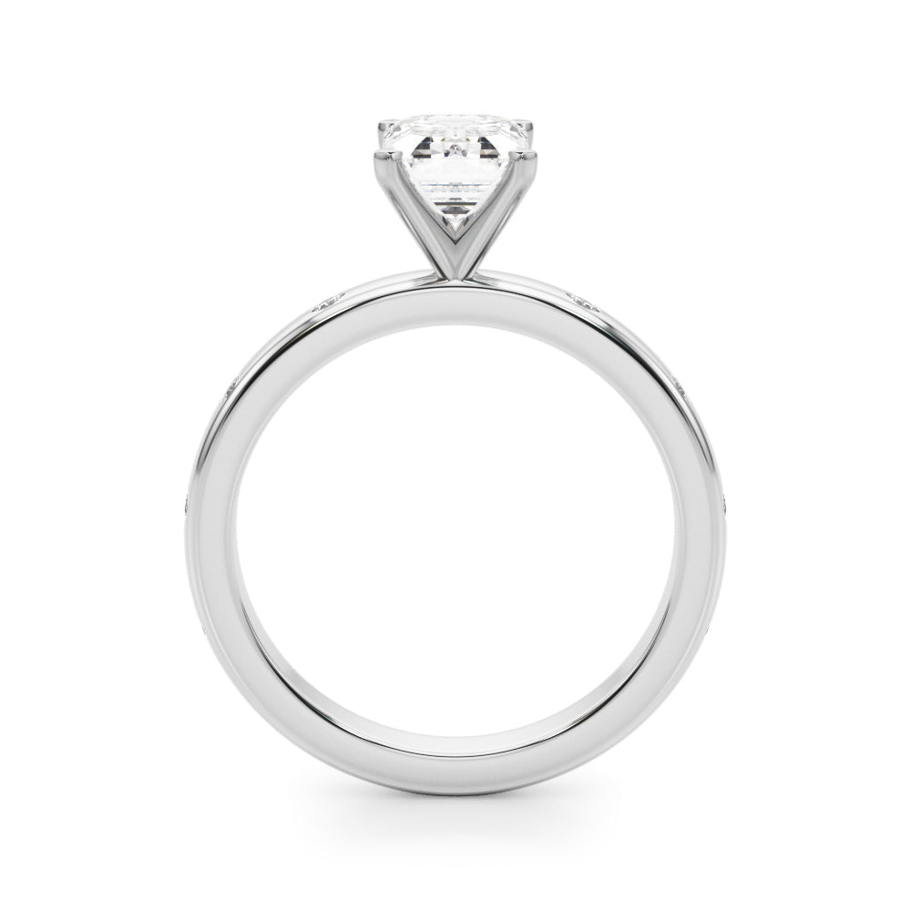 Round Single Row Lab Grown Diamond Engagement Ring - VS1 D/E/F | 14K & 18K Gold | Lab Grown Diamond Engagement Ring | Picasso Gold & Diamond | Chicago