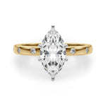 Round Single Row Lab Grown Diamond Engagement Ring - VS1 D/E/F | 14K & 18K Gold | Lab Grown Diamond Engagement Ring | Picasso Gold & Diamond | Chicago