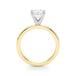 Round Single Row Lab Grown Diamond Engagement Ring - VS1 D/E/F | 14K & 18K Gold | 14K Yellow Gold | Round Lab Diamond | Picasso Gold & Diamond Chicago