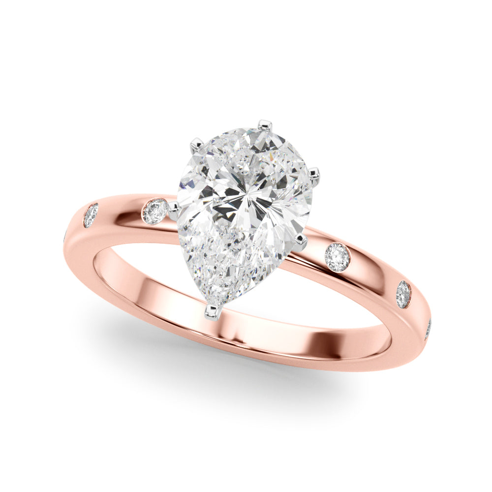 Round Single Row Lab Grown Diamond Engagement Ring - VS1 D/E/F | 14K & 18K Gold | Lab Grown Diamond Engagement Ring | Picasso Gold & Diamond | Chicago