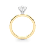 Round Single Row Lab Grown Diamond Engagement Ring - VS1 D/E/F | 14K & 18K Gold | Lab Grown Diamond Engagement Ring | Picasso Gold & Diamond | Chicago
