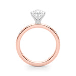Round Single Row Lab Grown Diamond Engagement Ring - VS1 D/E/F | 14K & 18K Gold | Lab Grown Diamond Engagement Ring | Picasso Gold & Diamond | Chicago