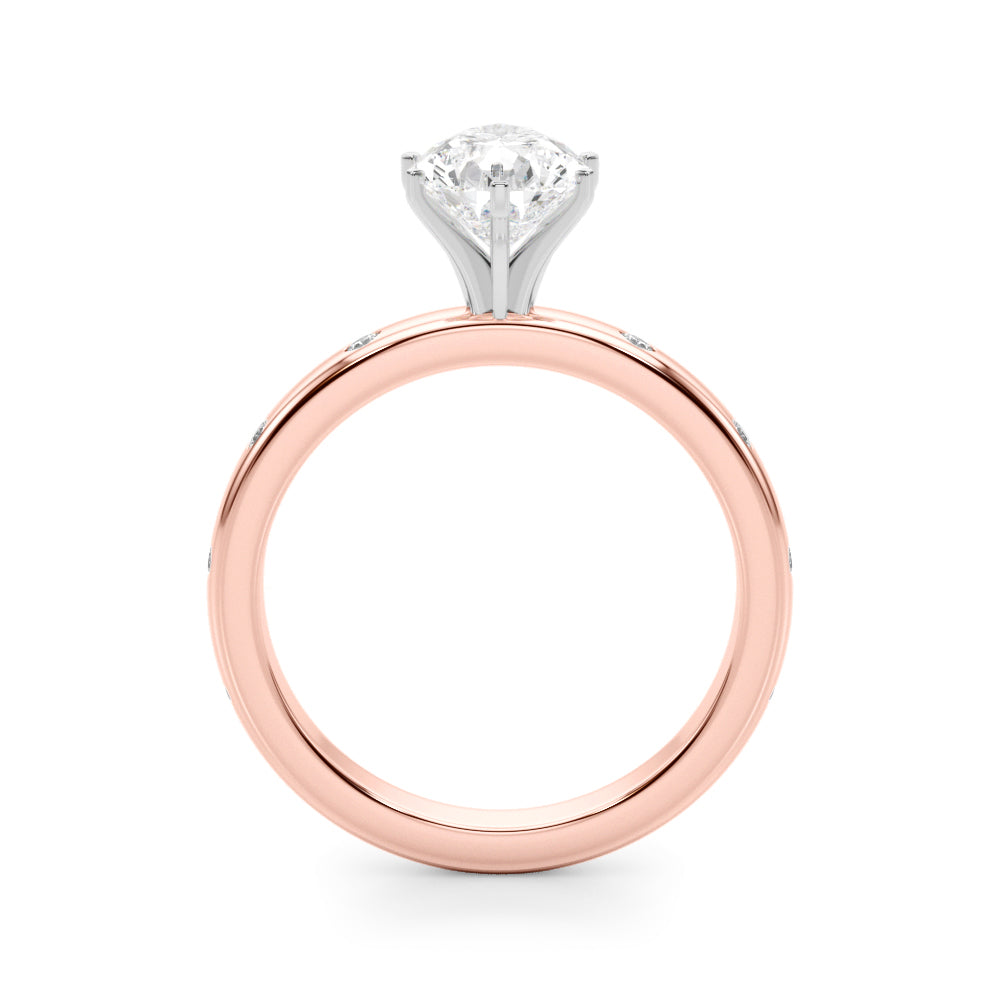 Round Single Row Lab Grown Diamond Engagement Ring - VS1 D/E/F | 14K & 18K Gold | Lab Grown Diamond Engagement Ring | Picasso Gold & Diamond | Chicago
