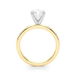 Round Single Row Lab Grown Diamond Engagement Ring - VS1 D/E/F | 14K & 18K Gold | 14K White Gold | Round Lab Diamond | Picasso Gold & Diamond Chicago