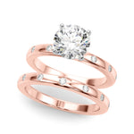 Round Single Row Lab Grown Diamond Engagement Ring - VS1 D/E/F | 14K & 18K Gold | 18K Rose Gold | Round Lab Diamond | Picasso Gold & Diamond Chicago