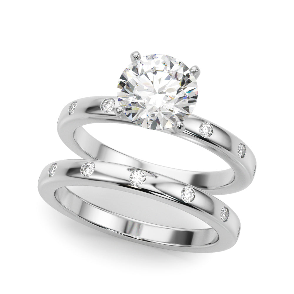 Round Single Row Lab Grown Diamond Engagement Ring - VS1 D/E/F | 14K & 18K Gold | Platinum | Round Lab Diamond | Picasso Gold & Diamond Chicago