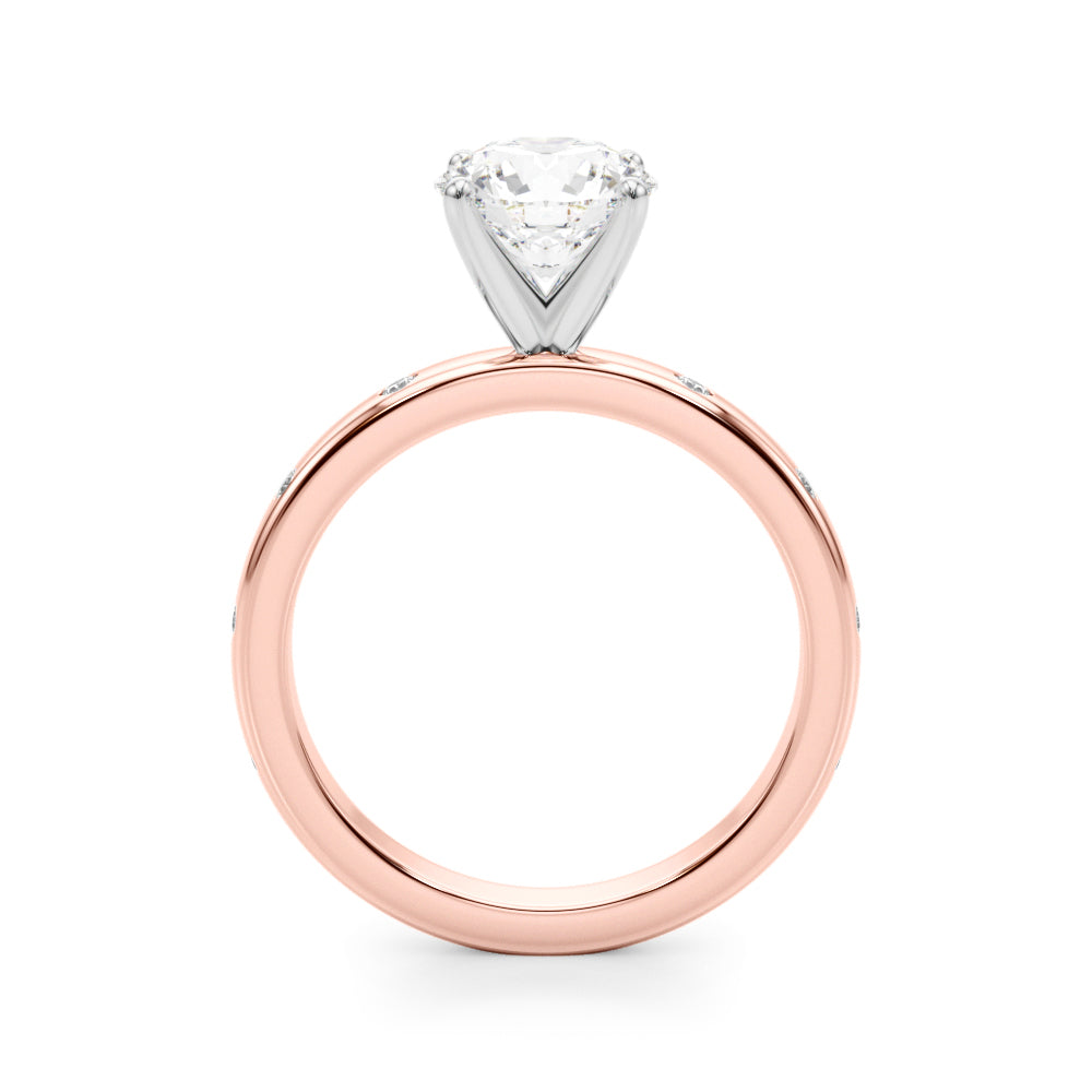 Round Single Row Lab Grown Diamond Engagement Ring - VS1 D/E/F | 14K & 18K Gold | Lab Grown Diamond Engagement Ring | Picasso Gold & Diamond | Chicago