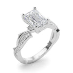 Round Twisted Shank Lab Grown Diamond Engagement Ring - VS1 D/E/F | 14K & 18K Gold | 18K Rose Gold | Round Lab Diamond | Picasso Gold & Diamond Chicago