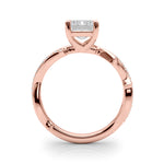 Round Twisted Shank Lab Grown Diamond Engagement Ring - VS1 D/E/F | 14K & 18K Gold | Platinum | Round Lab Diamond | Picasso Gold & Diamond Chicago