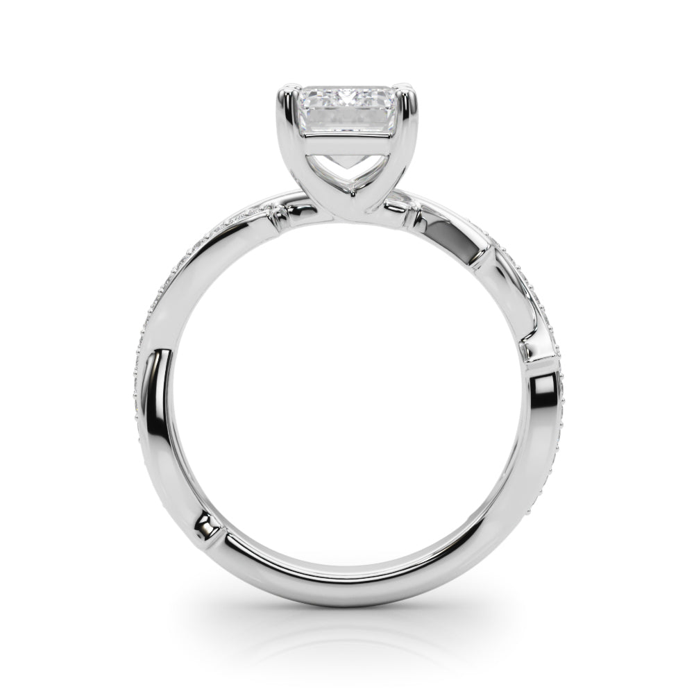 Round Twisted Shank Lab Grown Diamond Engagement Ring - VS1 D/E/F | 14K & 18K Gold | Lab Grown Diamond Engagement Ring | Picasso Gold & Diamond | Chicago