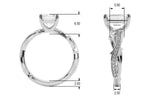 Round Twisted Shank Lab Grown Diamond Engagement Ring - VS1 D/E/F | 14K & 18K Gold | Lab Grown Diamond Engagement Ring | Picasso Gold & Diamond | Chicago