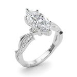 Round Twisted Shank Lab Grown Diamond Engagement Ring - VS1 D/E/F | 14K & 18K Gold | Lab Grown Diamond Engagement Ring | Picasso Gold & Diamond | Chicago