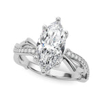 Round Twisted Shank Lab Grown Diamond Engagement Ring - VS1 D/E/F | 14K & 18K Gold | Lab Grown Diamond Engagement Ring | Picasso Gold & Diamond | Chicago
