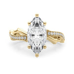 Round Twisted Shank Lab Grown Diamond Engagement Ring - VS1 D/E/F | 14K & 18K Gold | Lab Grown Diamond Engagement Ring | Picasso Gold & Diamond | Chicago