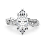 Round Twisted Shank Lab Grown Diamond Engagement Ring - VS1 D/E/F | 14K & 18K Gold | Lab Grown Diamond Engagement Ring | Picasso Gold & Diamond | Chicago