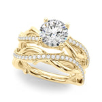 Round Twisted Shank Lab Grown Diamond Engagement Ring - VS1 D/E/F | 14K & 18K Gold | 14K Rose Gold | Round Lab Diamond | Picasso Gold & Diamond Chicago