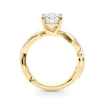Round Twisted Shank Lab Grown Diamond Engagement Ring - VS1 D/E/F | 14K & 18K Gold | 14K Rose Gold | Round Lab Diamond | Picasso Gold & Diamond Chicago