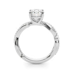 Round Twisted Shank Lab Grown Diamond Engagement Ring - VS1 D/E/F | 14K & 18K Gold | 18K White Gold | Round Lab Diamond | Picasso Gold & Diamond Chicago