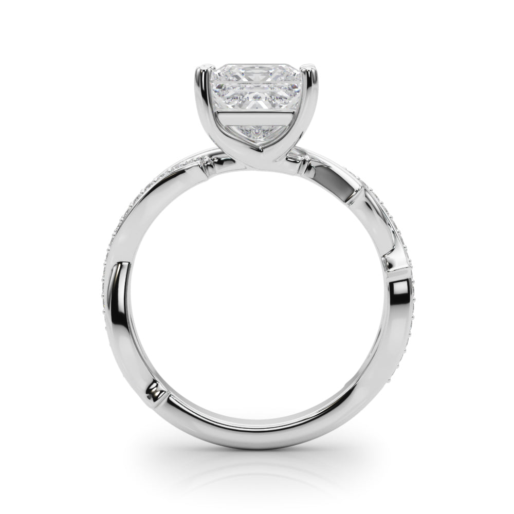 Round Twisted Shank Lab Grown Diamond Engagement Ring - VS1 D/E/F | 14K & 18K Gold | 18K White Gold | Round Lab Diamond | Picasso Gold & Diamond Chicago