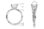 Round Twisted Shank Lab Grown Diamond Engagement Ring - VS1 D/E/F | 14K & 18K Gold | 18K Yellow Gold | Round Lab Diamond | Picasso Gold & Diamond Chicago