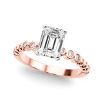 Round Single Row Lab Grown Diamond Engagement Ring - VS1 D/E/F | 14K & 18K Gold | 18K White Gold | Round Lab Diamond | Picasso Gold & Diamond Chicago