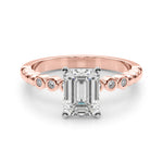 Round Single Row Lab Grown Diamond Engagement Ring - VS1 D/E/F | 14K & 18K Gold | 18K Yellow Gold | Round Lab Diamond | Picasso Gold & Diamond Chicago