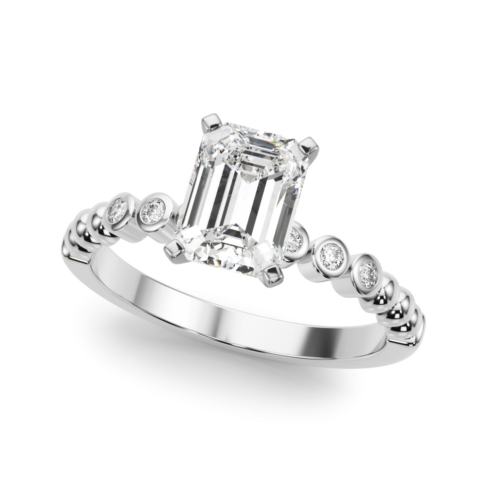 Round Single Row Lab Grown Diamond Engagement Ring - VS1 D/E/F | 14K & 18K Gold | 18K Rose Gold | Round Lab Diamond | Picasso Gold & Diamond Chicago