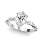 Round Single Row Lab Grown Diamond Engagement Ring - VS1 D/E/F | 14K & 18K Gold | 14K Yellow Gold | Round Lab Diamond | Picasso Gold & Diamond Chicago