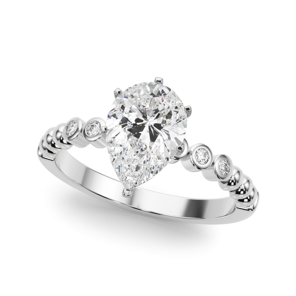 Round Single Row Lab Grown Diamond Engagement Ring - VS1 D/E/F | 14K & 18K Gold | 14K Yellow Gold | Round Lab Diamond | Picasso Gold & Diamond Chicago
