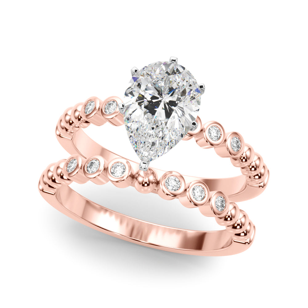 Round Single Row Lab Grown Diamond Engagement Ring - VS1 D/E/F | 14K & 18K Gold | 18K Yellow Gold | Round Lab Diamond | Picasso Gold & Diamond Chicago