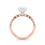 Round Single Row Lab Grown Diamond Engagement Ring - VS1 D/E/F | 14K & 18K Gold | Platinum | Round Lab Diamond | Picasso Gold & Diamond Chicago