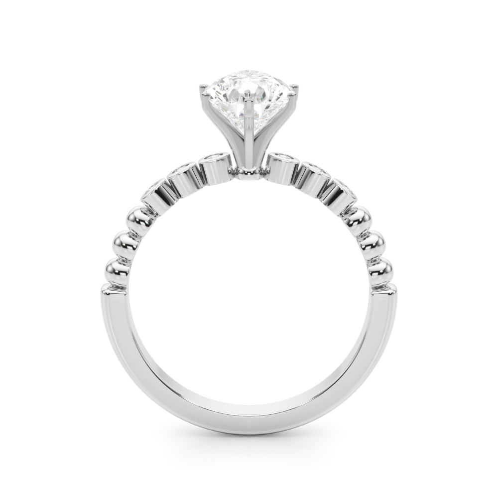 Round Single Row Lab Grown Diamond Engagement Ring - VS1 D/E/F | 14K & 18K Gold | Lab Grown Diamond Engagement Ring | Picasso Gold & Diamond | Chicago