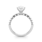 Round Single Row Lab Grown Diamond Engagement Ring - VS1 D/E/F | 14K & 18K Gold | Lab Grown Diamond Engagement Ring | Picasso Gold & Diamond | Chicago