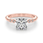 Round Single Row Lab Grown Diamond Engagement Ring - VS1 D/E/F | 14K & 18K Gold | Lab Grown Diamond Engagement Ring | Picasso Gold & Diamond | Chicago