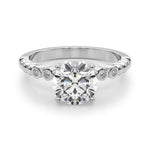 Round Single Row Lab Grown Diamond Engagement Ring - VS1 D/E/F | 14K & 18K Gold | Lab Grown Diamond Engagement Ring | Picasso Gold & Diamond | Chicago