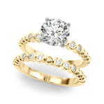 Round Single Row Lab Grown Diamond Engagement Ring - VS1 D/E/F | 14K & 18K Gold | Lab Grown Diamond Engagement Ring | Picasso Gold & Diamond | Chicago