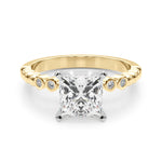 Round Single Row Lab Grown Diamond Engagement Ring - VS1 D/E/F | 14K & 18K Gold | 14K White Gold | Round Lab Diamond | Picasso Gold & Diamond Chicago